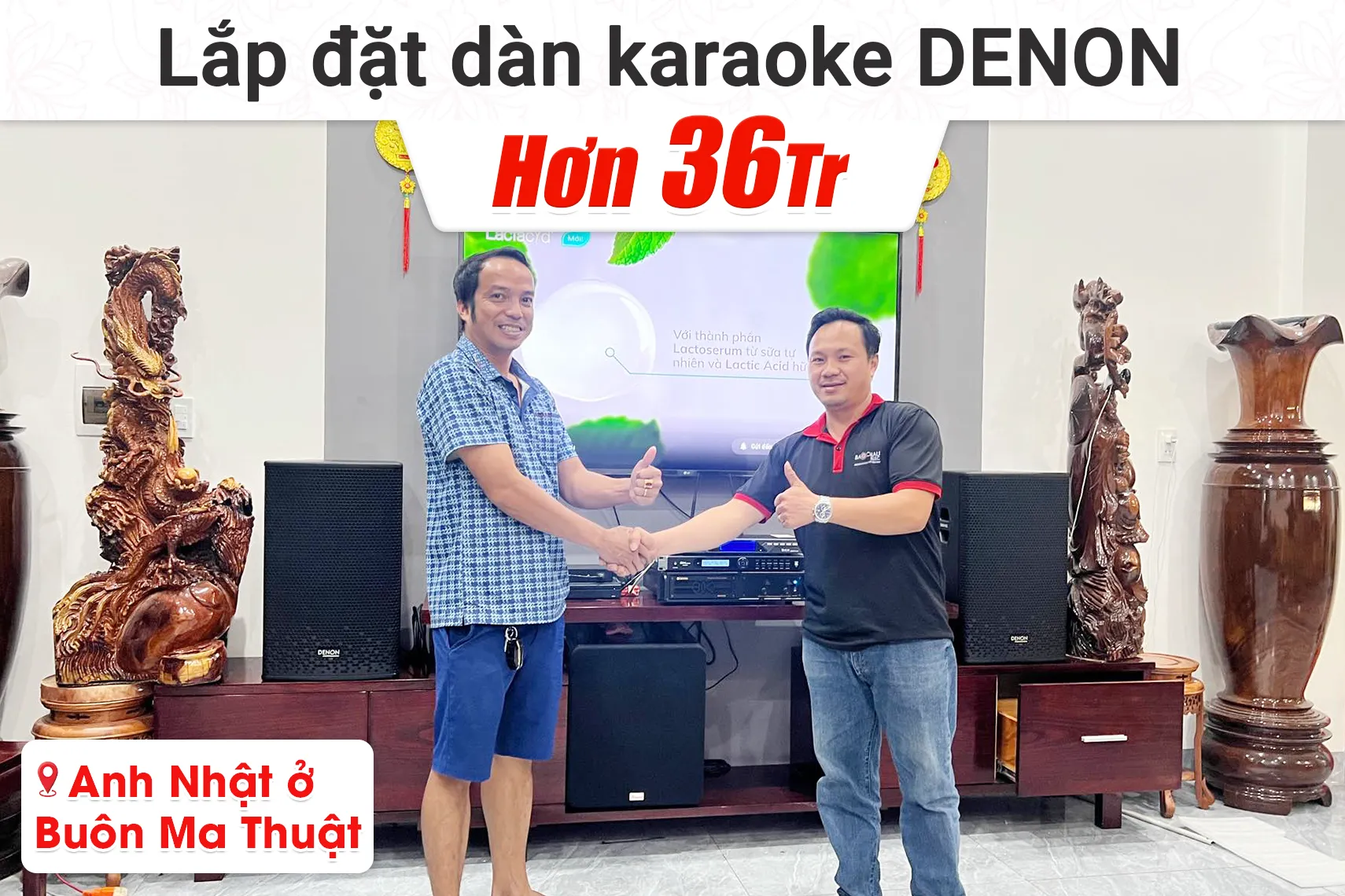 Lắp đặt dàn karaoke Denon hơn 36tr cho anh Nhật tại Buôn Ma Thuật