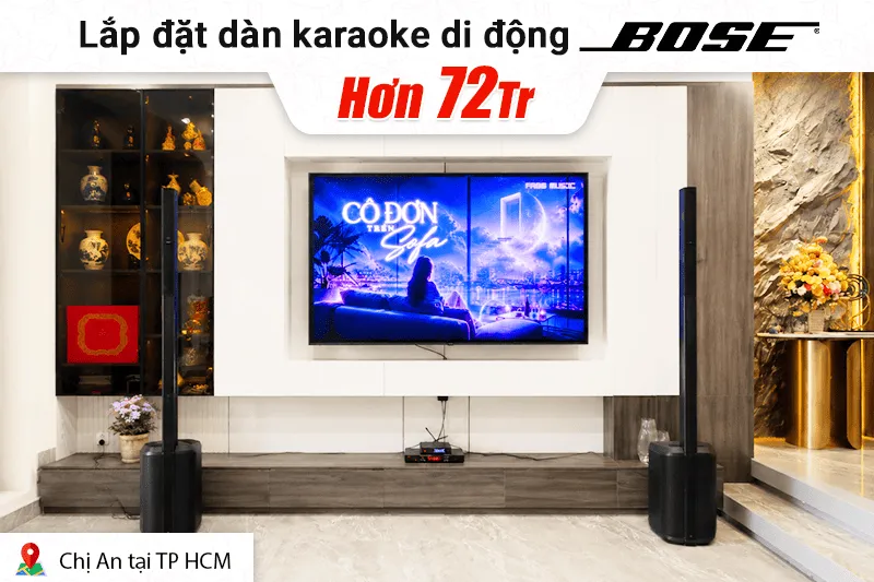 Lắp đặt dàn karaoke di động Bose hơn 72tr cho chị An tại TP HCM (Bose L1 Pro8, BIK VK-R51, JBL VM300)