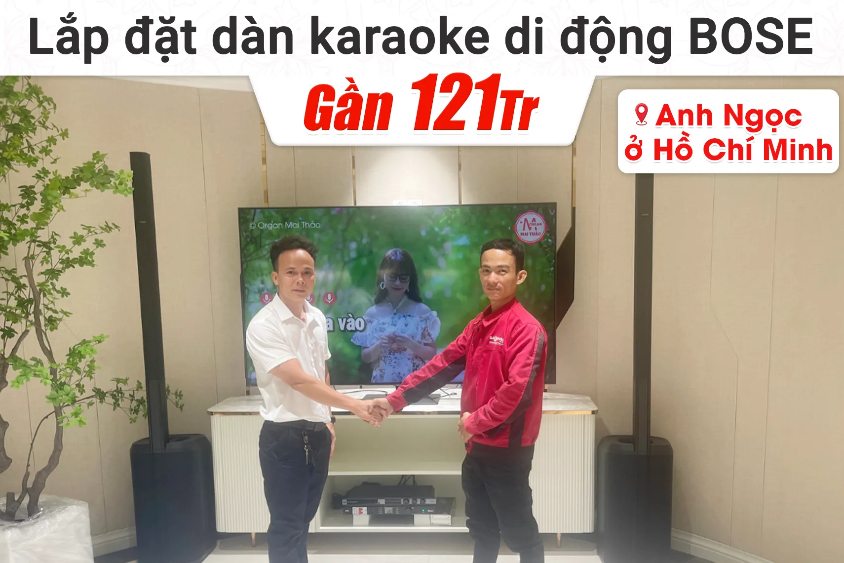 Lắp đặt dàn karaoke di động Bose gần 121tr cho anh Ngọc tại TP HCM (Bose L1 Pro16, JBL KX180A, BKsound MS8)