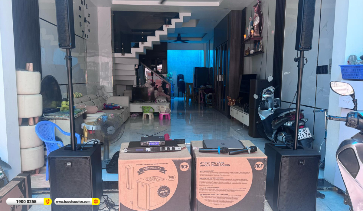 Lắp đặt d&agrave;n karaoke di động RCF hơn 73tr cho anh Vũ tại TP HCM