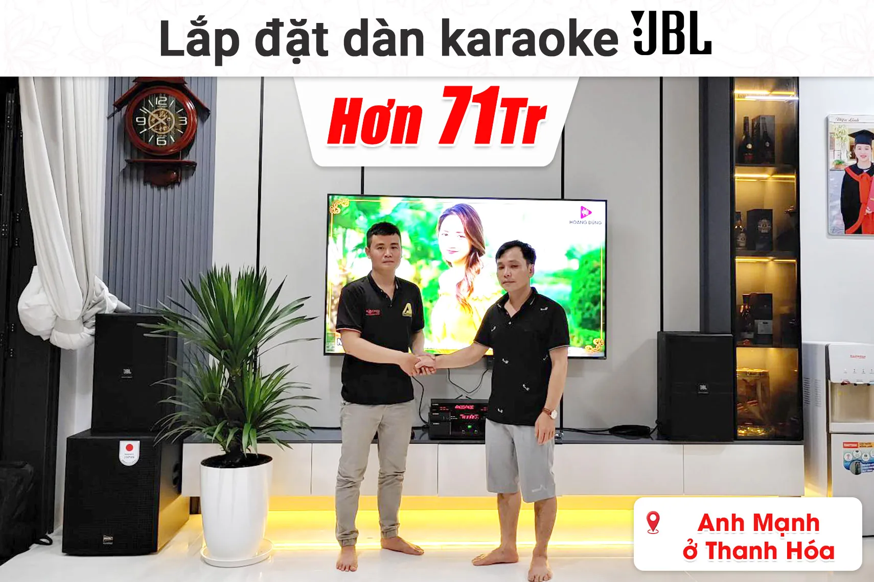 Lắp đặt dàn karaoke JBL hơn 71 triệu cho anh Mạnh ở Thanh Hóa (JBL KP 4012, BIK VK-A52, BIK VK-R51, BIK BBK-W55A, BIK BBK-W55A, BIK BJ-U600,...)