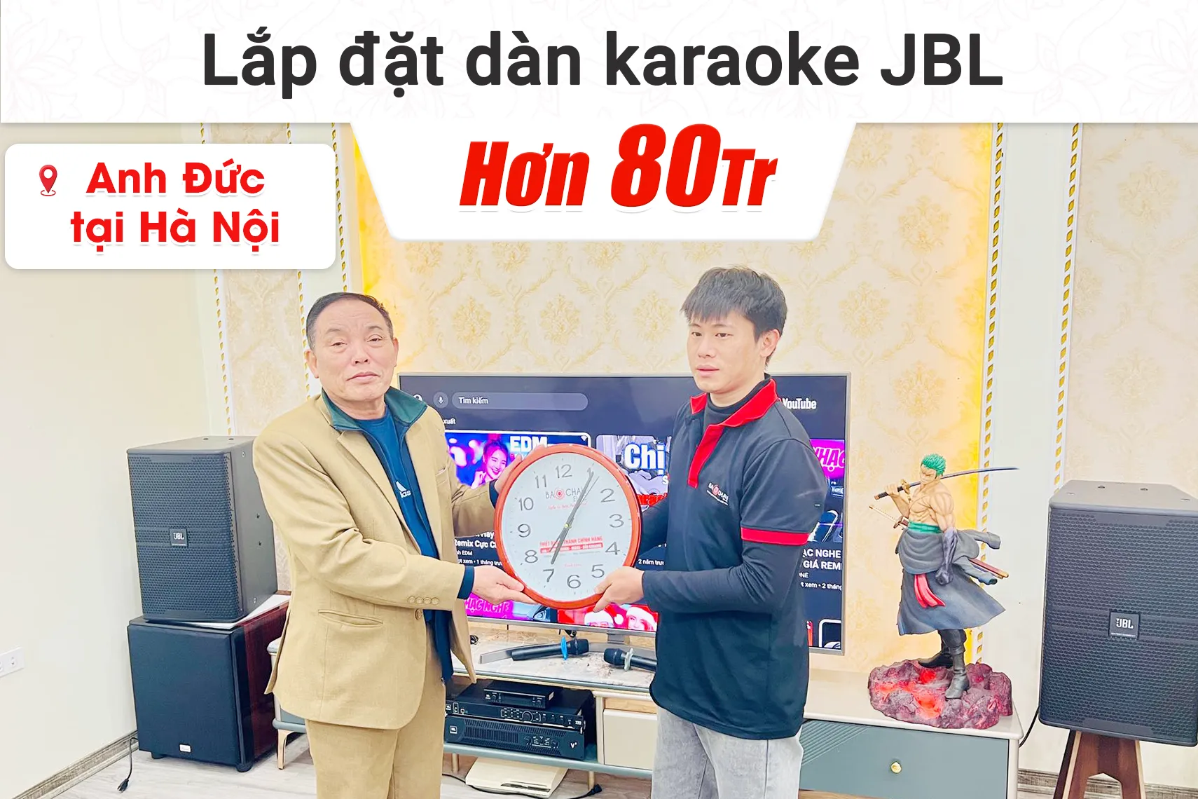 Lắp đặt dàn karaoke JBL hơn 80tr cho anh Đức tại Hà Nội