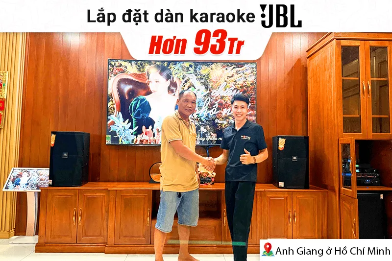 Lắp đặt dàn karaoke JBL hơn 93tr cho anh Giang tại TP HCM (JBL XS12, JBL V8, JBL VX9, dBTechnologies SUB615, JBL VM300, BIK BSQ-8)