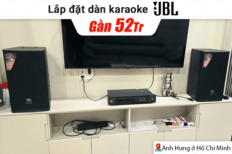 Lắp đặt dàn karaoke JBL hơn 52tr cho anh Hưng tại TP HCM (JBL MTS10, JBL V6, JBL KX190, JBL VM300)