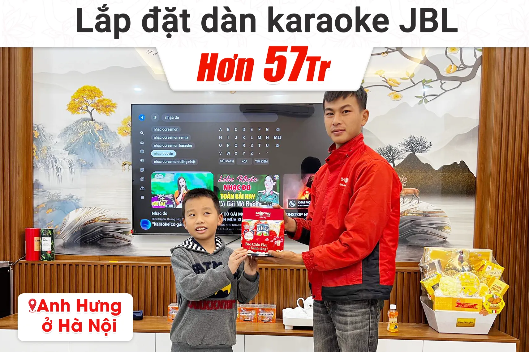 Lắp đặt dàn karaoke JBL hơn 57tr cho anh Hưng tại Hà Nội