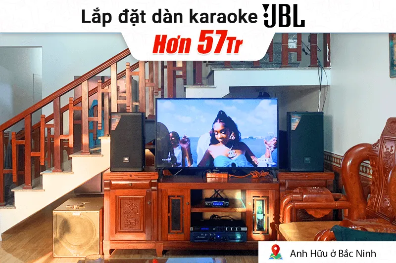 Lắp đặt dàn karaoke JBL hơn 57tr cho anh Hữu tại Bắc Ninh (JBL MTS10, Crown T5, JBL KX190, Alto TX12S, JBL VM300)