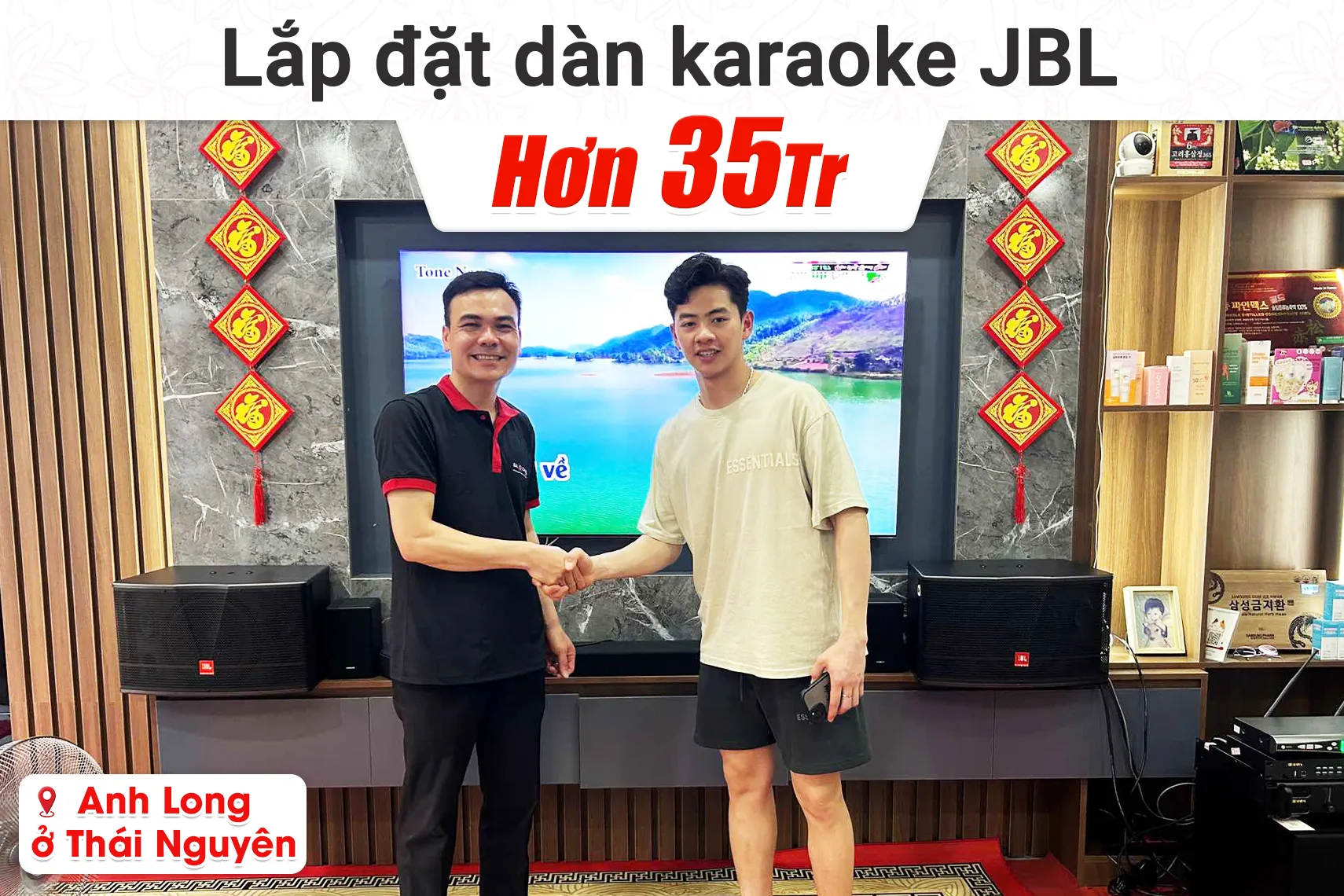 Lắp đặt dàn karaoke JBL hơn 35tr cho anh Long tại Thái Nguyên