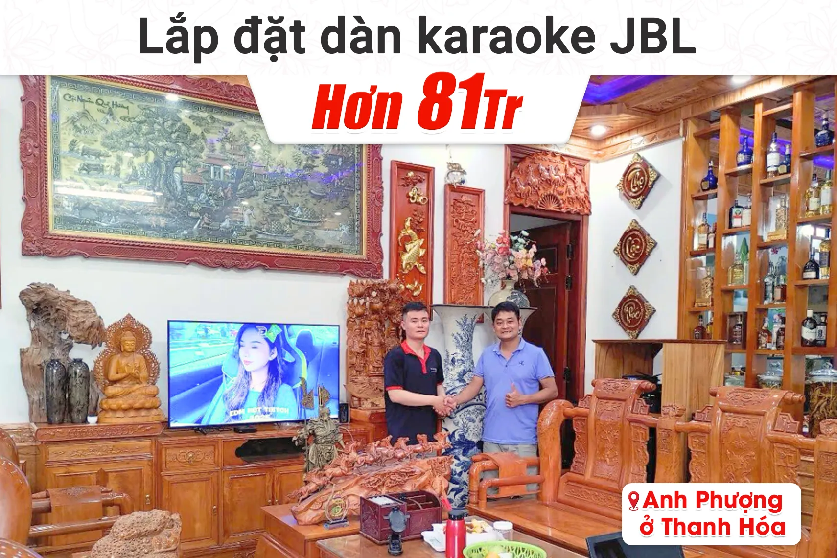 Lắp đặt dàn karaoke JBL hơn 81tr cho anh Phượng tại Thanh Hóa