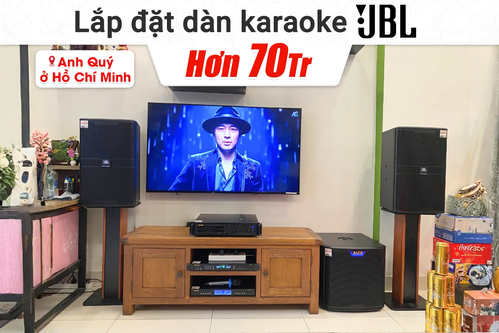 Lắp đặt dàn karaoke JBL hơn 70tr cho anh Quý tại TP HCM (JBL KP4012 G2, BIK VM620A, BIK BPR-5800, Alto TS12S, BIK BJ-U500II)