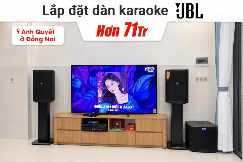 Lắp đặt dàn karaoke JBL hơn 71tr cho anh Quyết tại Đồng Nai (JBL XS12, Audiocenter CT1200, JBL VX9, Alto TS12S, JBL VM300, BIK LH-PS80)