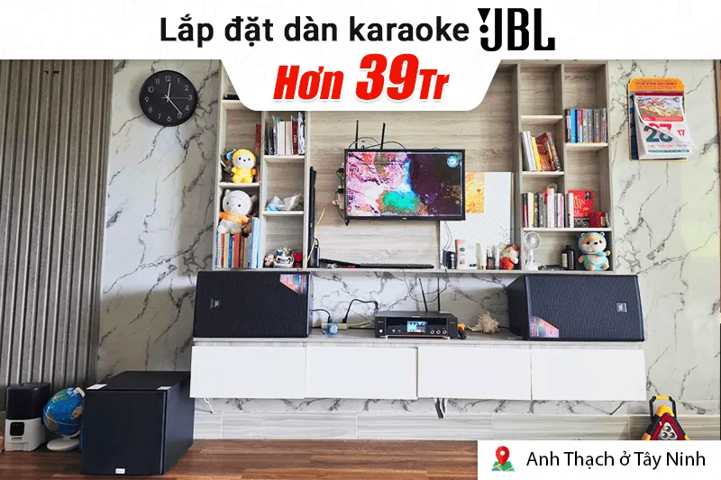 Lắp đặt dàn karaoke JBL hơn 39tr cho anh Thạch tại Tây Ninh (JBL MTS12, Bksound DKA 8500 New, Bksound SW212)