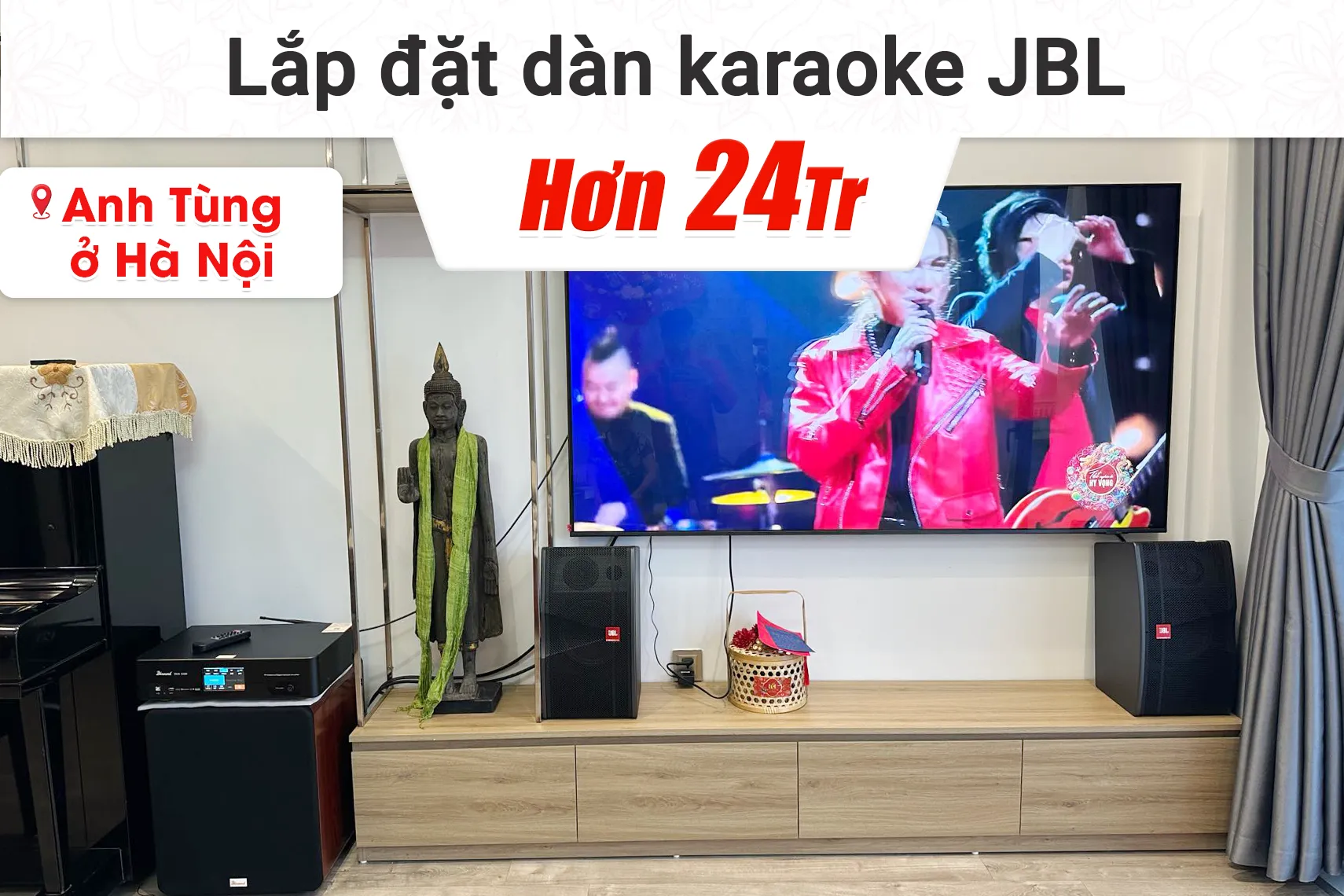 Lắp đặt dàn karaoke JBL hơn 24tr cho anh Tùng tại Hà Nội