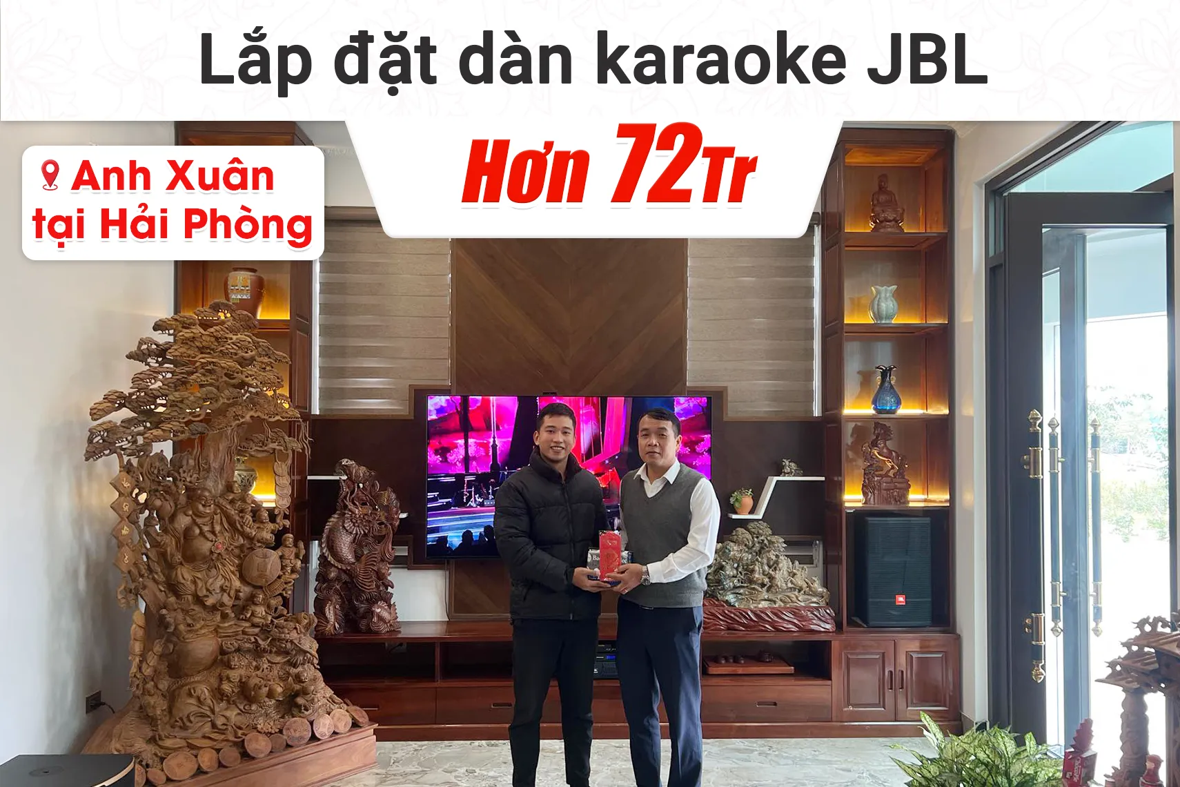 Lắp đặt dàn karaoke JBL hơn 72tr cho anh Xuân tại Hải Phòng