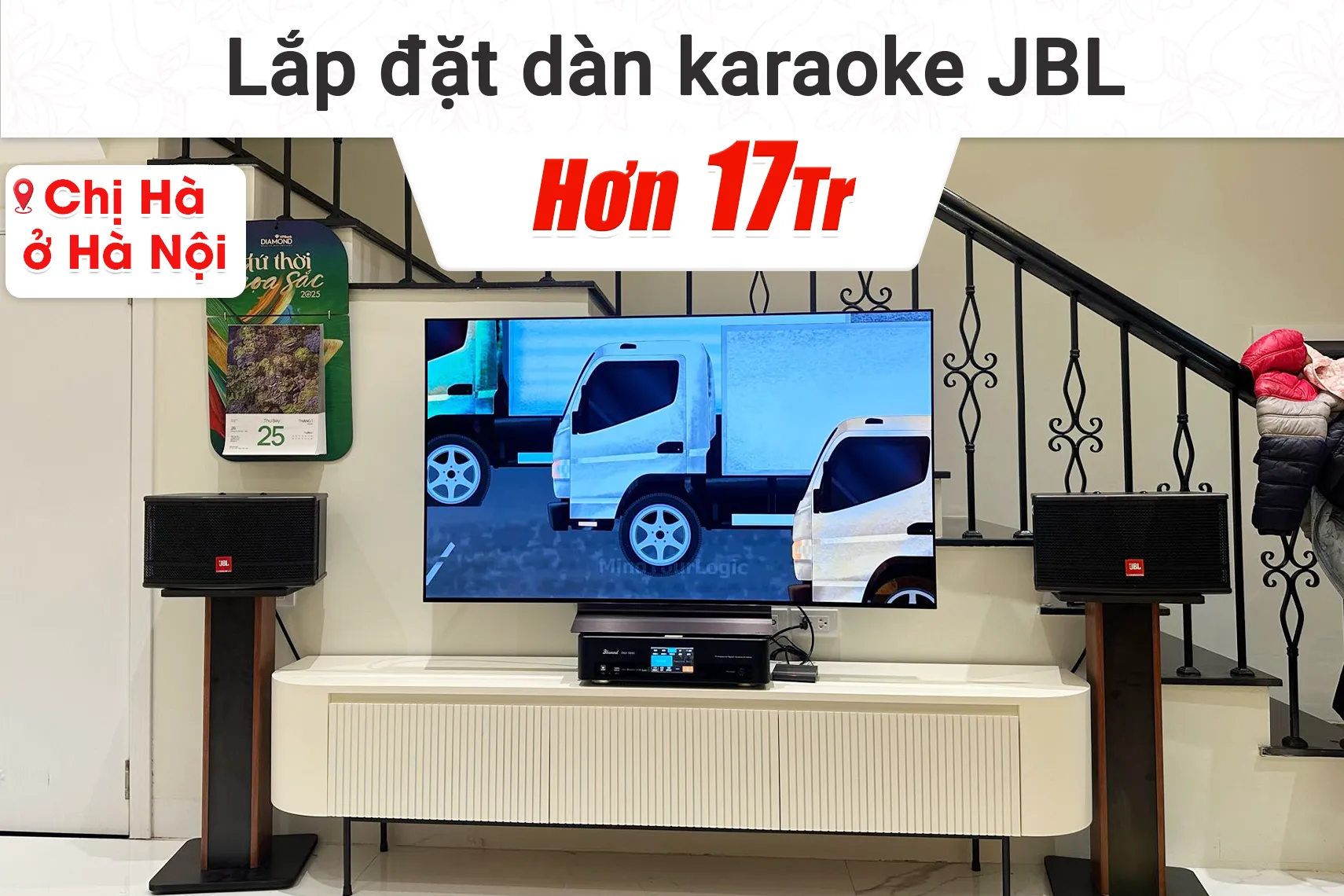 Lắp đặt dàn karaoke JBL hơn 17tr cho chị Hà tại Hà Nội