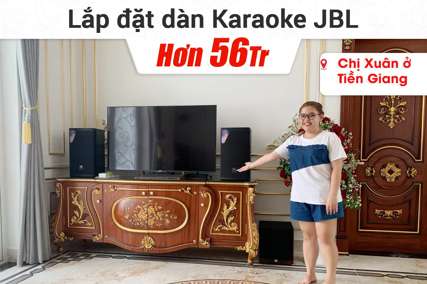 Lắp đặt dàn karaoke JBL hơn 56tr cho chị Xuân ở Tiền Giang