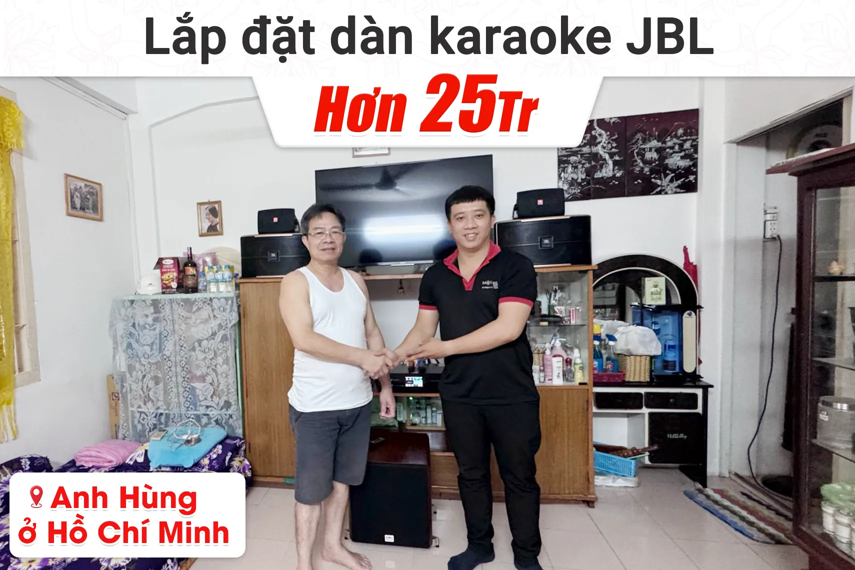 Lắp đặt dàn karaoke JBl hơn 25tr cho anh Hùng tại TP HCM