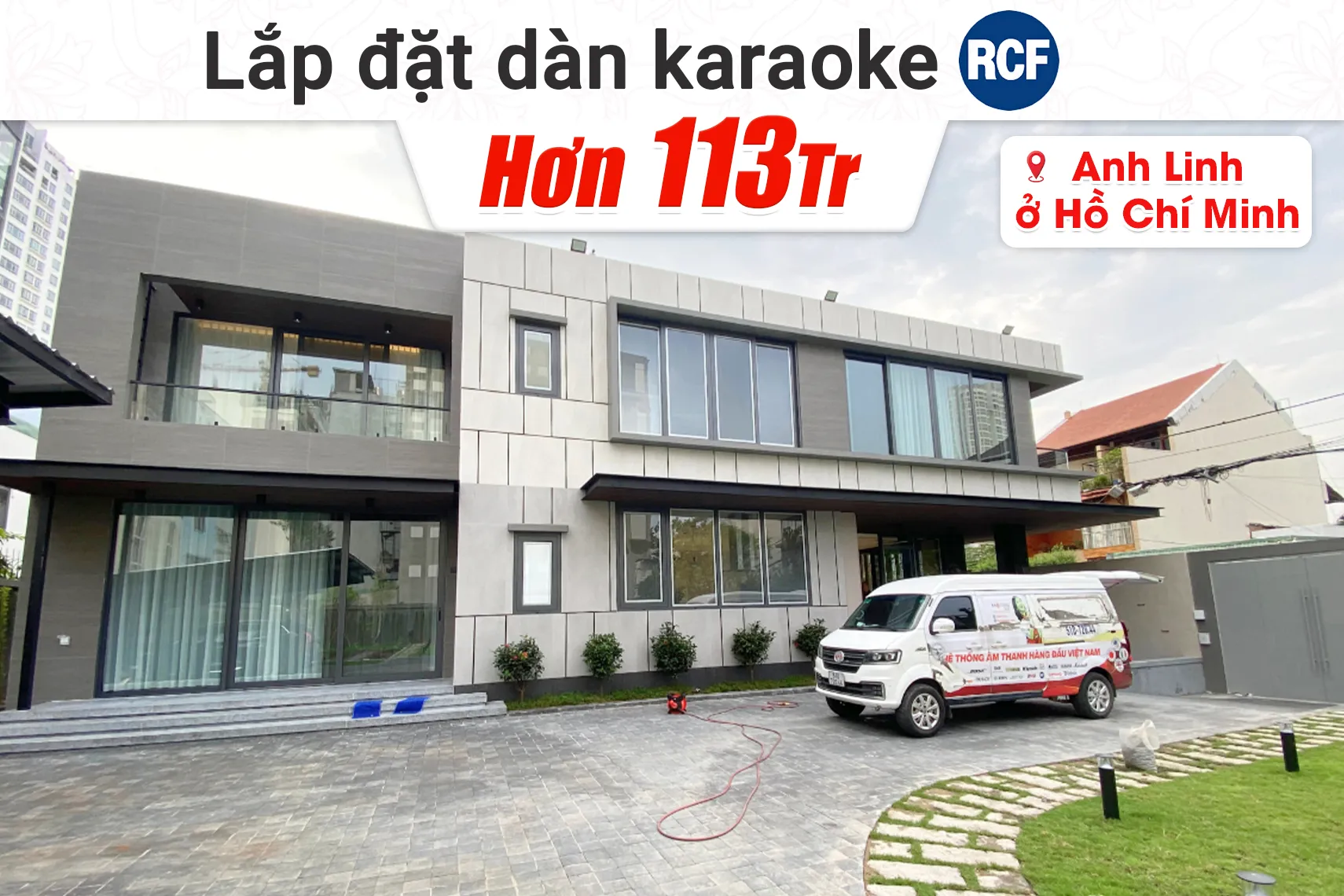 Lắp đặt dàn karaoke RCF hơn 113tr cho anh Linh tại TP HCM (RCF CMAX 4112, JBL V8, JBL VX9, Alto TS15S, JBL VM300, Bksound M8)