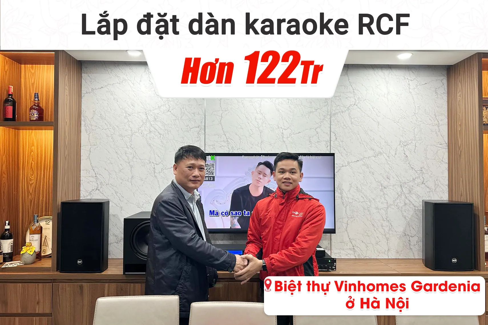 Lắp đặt dàn karaoke RCF hơn 122tr cho biệt thự Vinhomes Gardenia tại Hà Nội