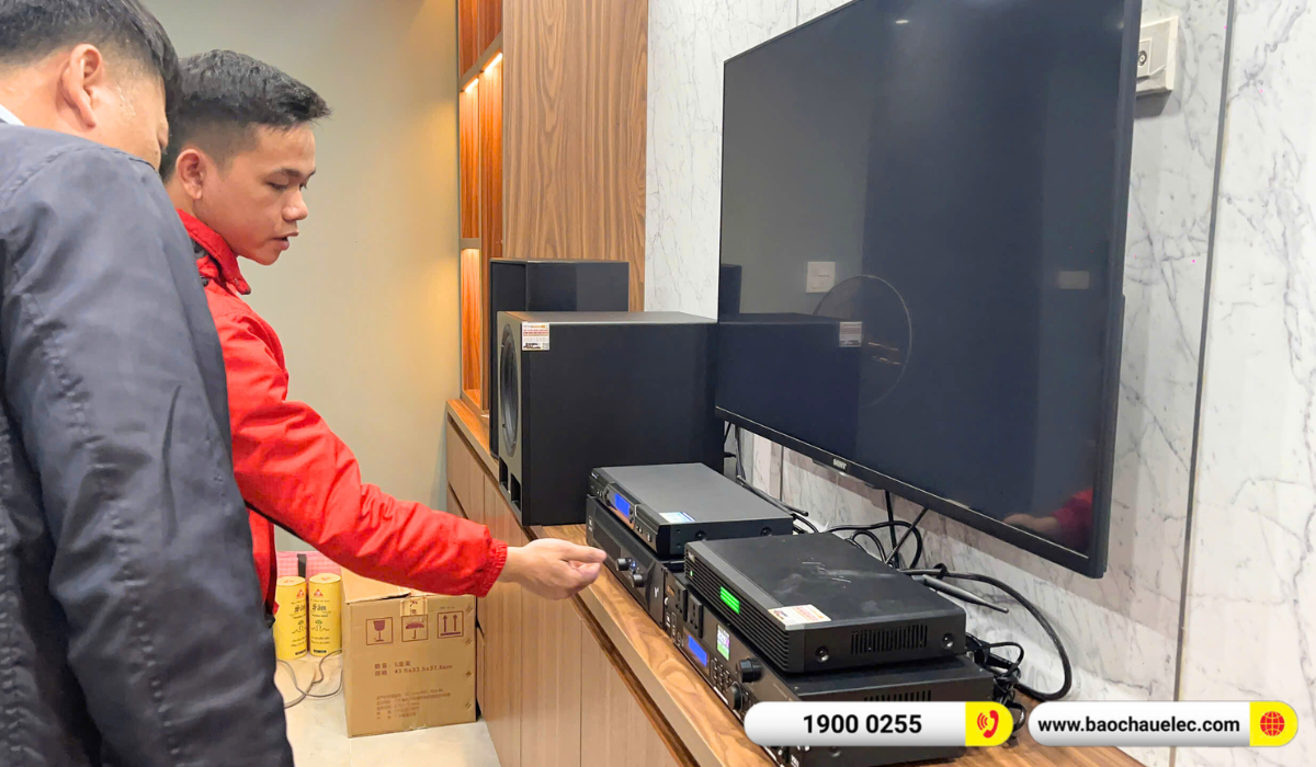 Lắp đặt d&agrave;n karaoke RCF hơn 122tr cho biệt thự Vinhomes Gardenia tại H&agrave; Nội