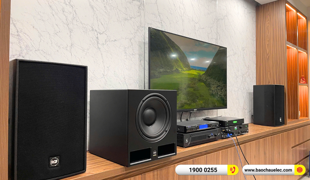 Lắp đặt d&agrave;n karaoke RCF hơn 122tr cho biệt thự Vinhomes Gardenia tại H&agrave; Nội