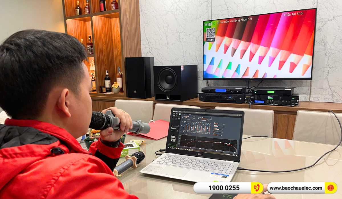 Lắp đặt d&agrave;n karaoke RCF hơn 122tr cho biệt thự Vinhomes Gardenia tại H&agrave; Nội