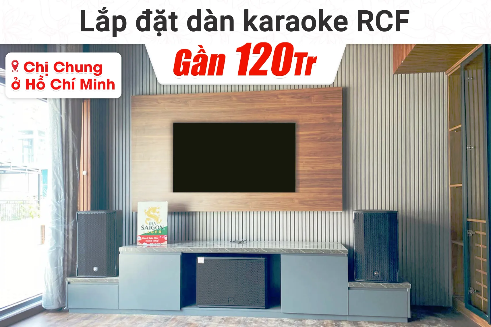 Lắp đặt dàn karaoke RCF gần 120tr cho chị Chung tại TP HCM