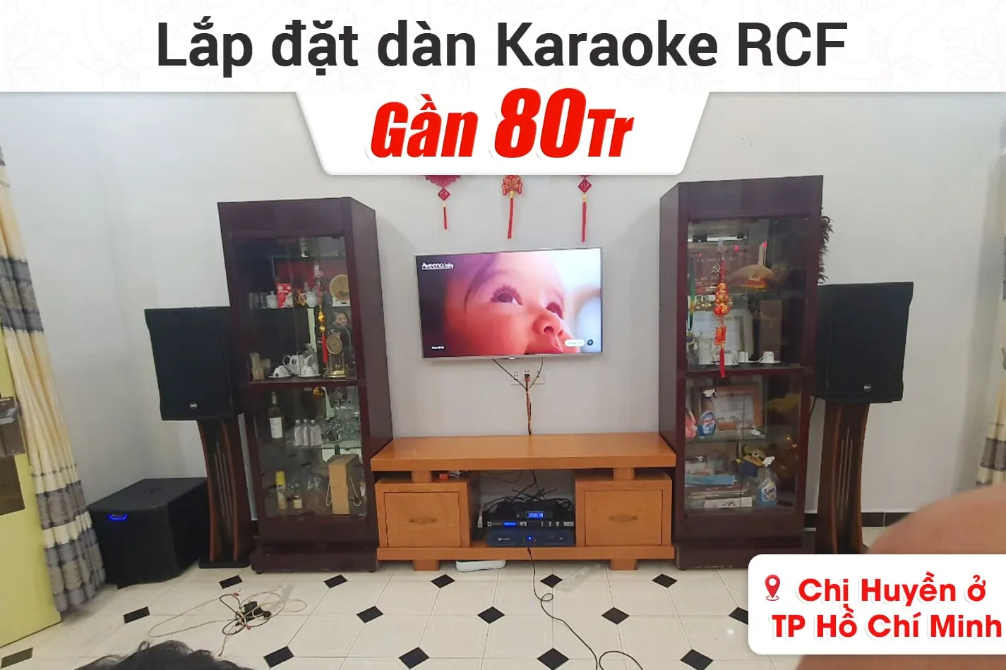 Lắp đặt dàn karaoke RCF gần 80tr cho chị Huyền ở TPHCM