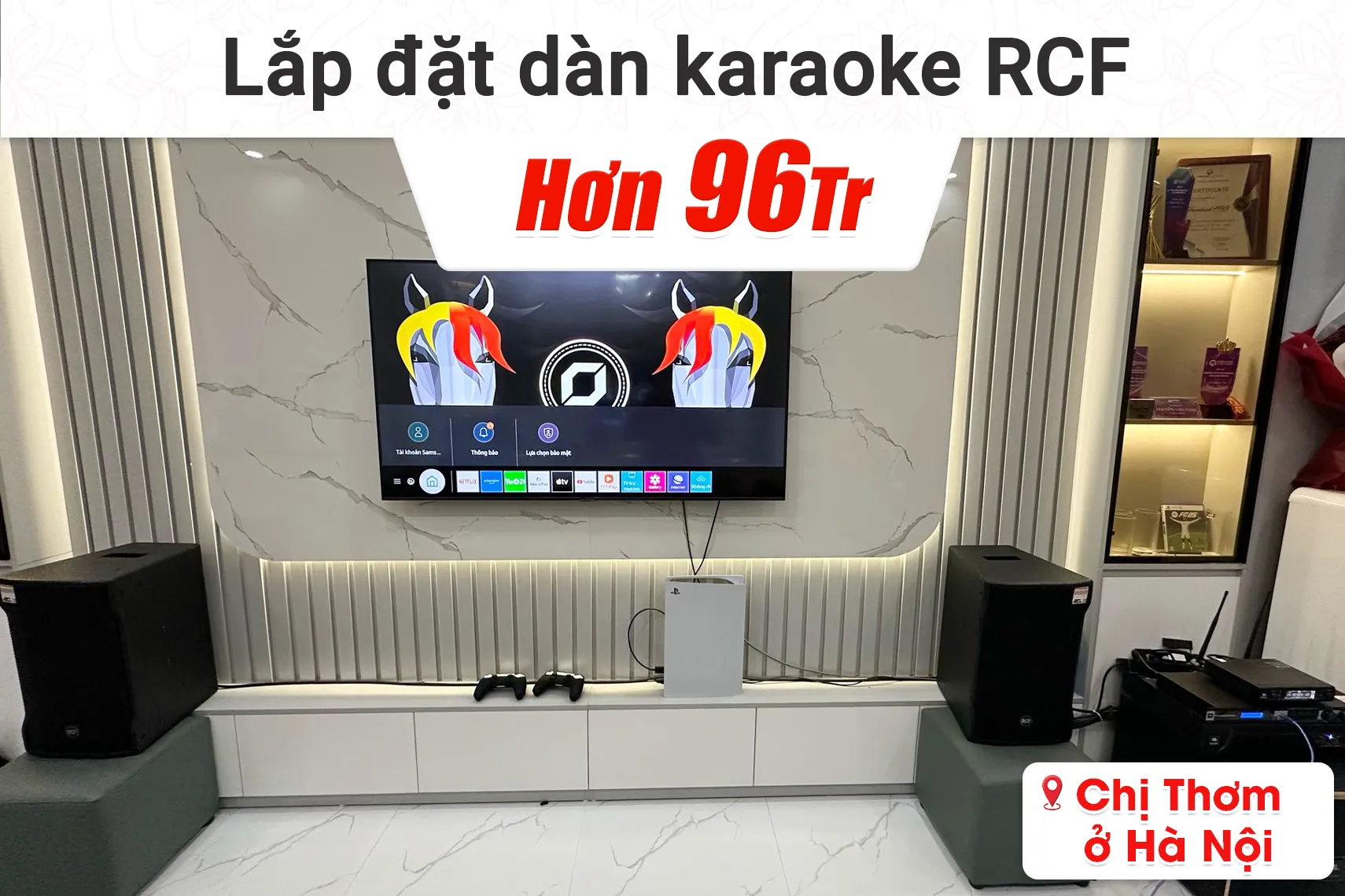 Lắp đặt dàn karaoke RCF hơn 96tr cho chị Thơm tại Hà Nội