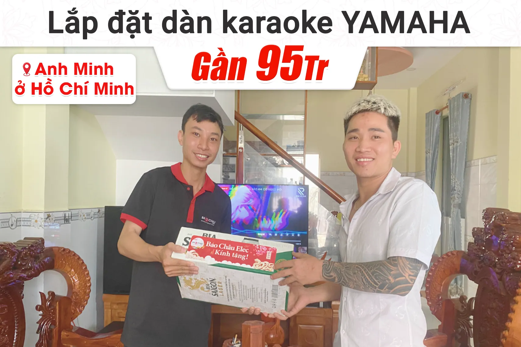 Lắp đặt dàn karaoke Yamaha gần 95tr cho anh Minh tại TP HCM
