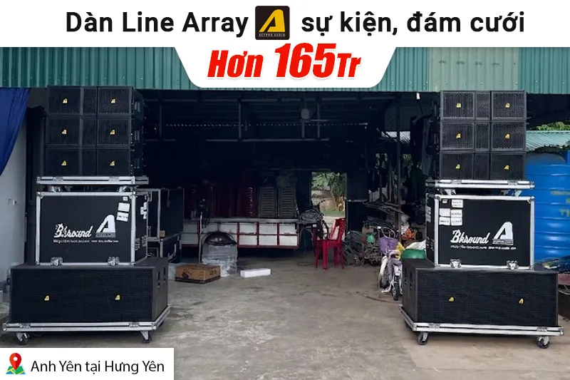 Lắp đặt dàn Line Array Actpro sự kiện, đám cưới hơn 165tr cho anh Yên tại Hưng Yên (Actpro KR210F New, KR628N, UTA1802DSP, UTA1804DSP,…) 