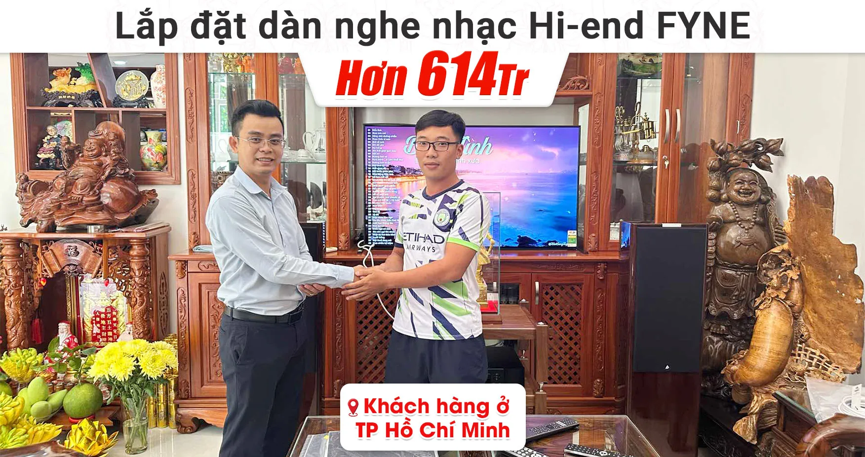 Lắp đặt dàn nghe nhạc Hi-end Fyne Audio cho khách hàng ở TPHCM