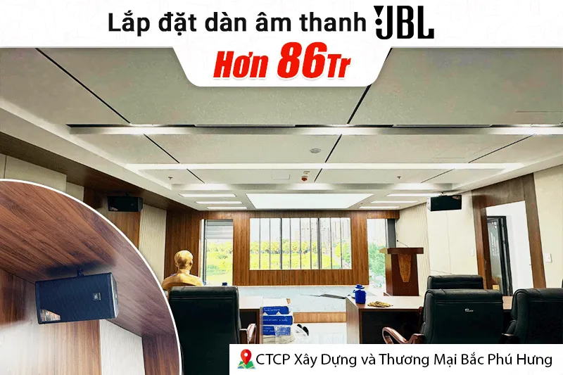 Lắp đặt dàn âm thanh JBL hơn 86tr cho CTCP Xây Dựng và Thương Mại Bắc Phú Hưng tại TP HCM (JBL MTS12, BIK VM640A, BIK VK-R51, BCE VIP6000...)