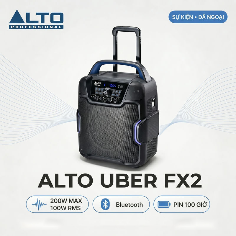 Loa Kéo Di Động (Xách Tay) Alto Uber FX2 (Pin 100h - Brand USA)