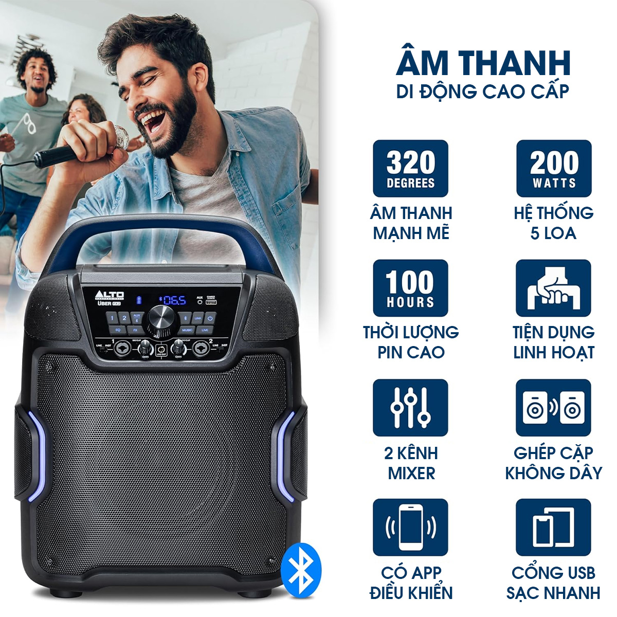 Loa K&eacute;o Di Động (X&aacute;ch Tay) Alto Uber FX2