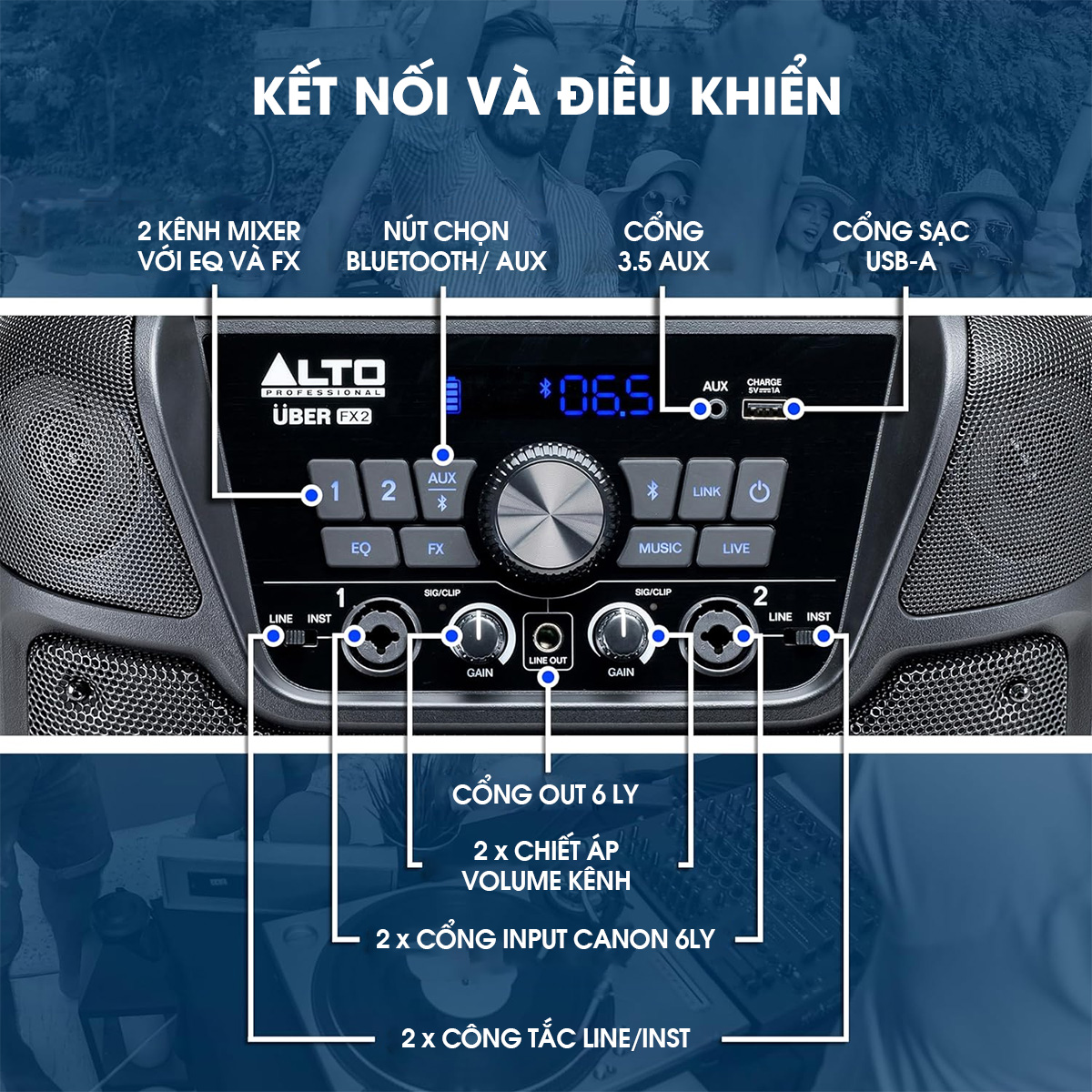 Loa K&eacute;o Di Động (X&aacute;ch Tay) Alto Uber FX2