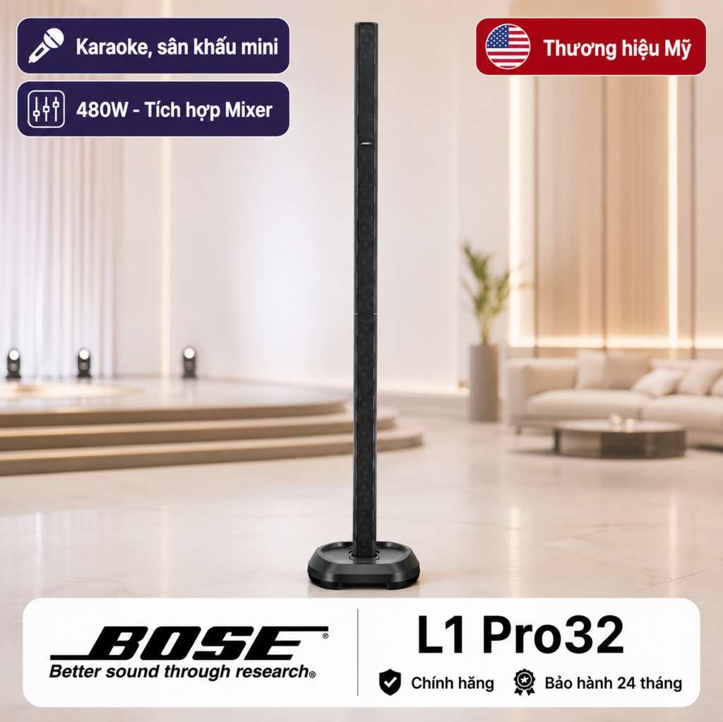 Loa Bose L1 Pro32 (Hệ thống PA di động, Bluetooth, tích hợp Mixer, Điều khiển)