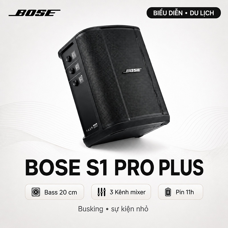 Loa Bose S1 Pro + (Plus) (Mixer 3 kênh, Bluetooth, AUX, All-in-one)