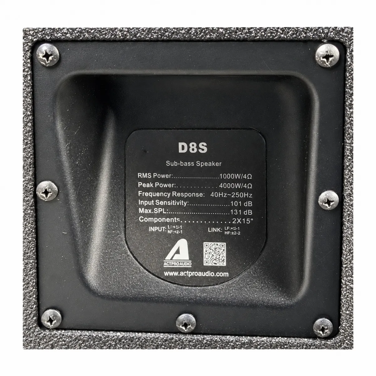 Tem thông số loa sub Actpro D8S