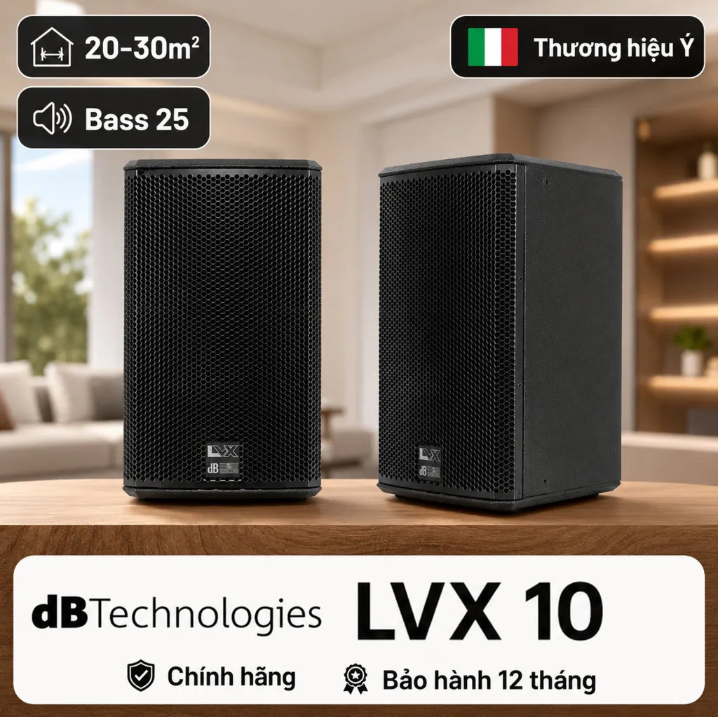 Loa dBTechnologies LVX 10 (Active, Bass 25cm, 400W/800W, 125dB)