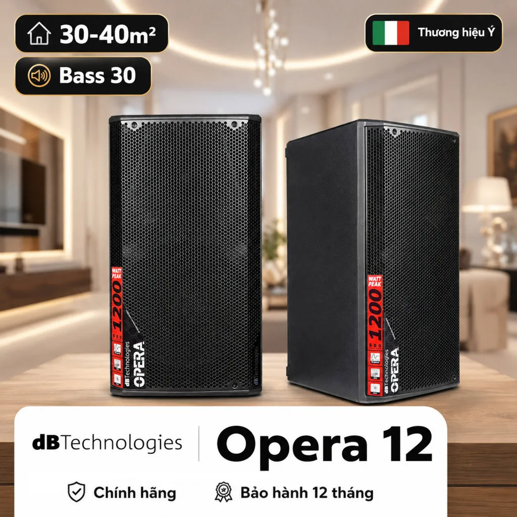 Loa dBTechnologies Opera 12 (Active, Bass 30cm, 1200W)