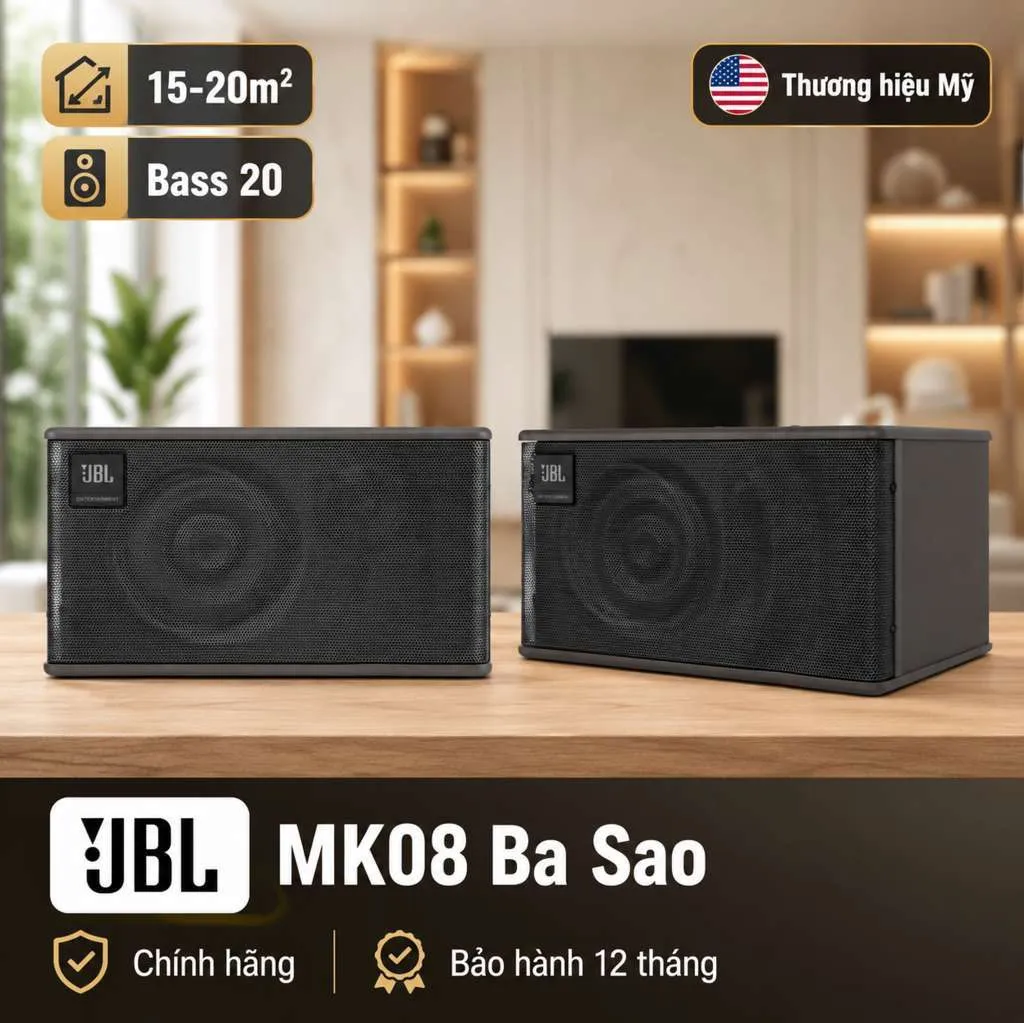 Loa karaoke JBL MK08 Ba Sao (bass 20cm)