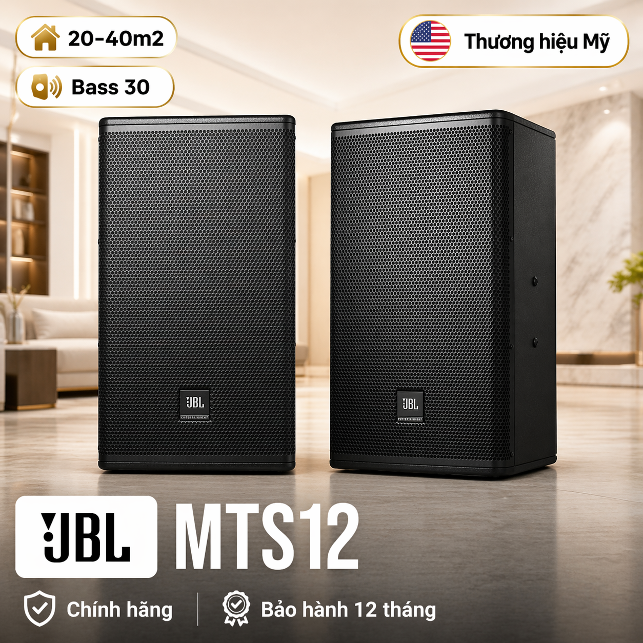 Loa karaoke JBL MTS12 (full bass 30cm, Ba Sao)