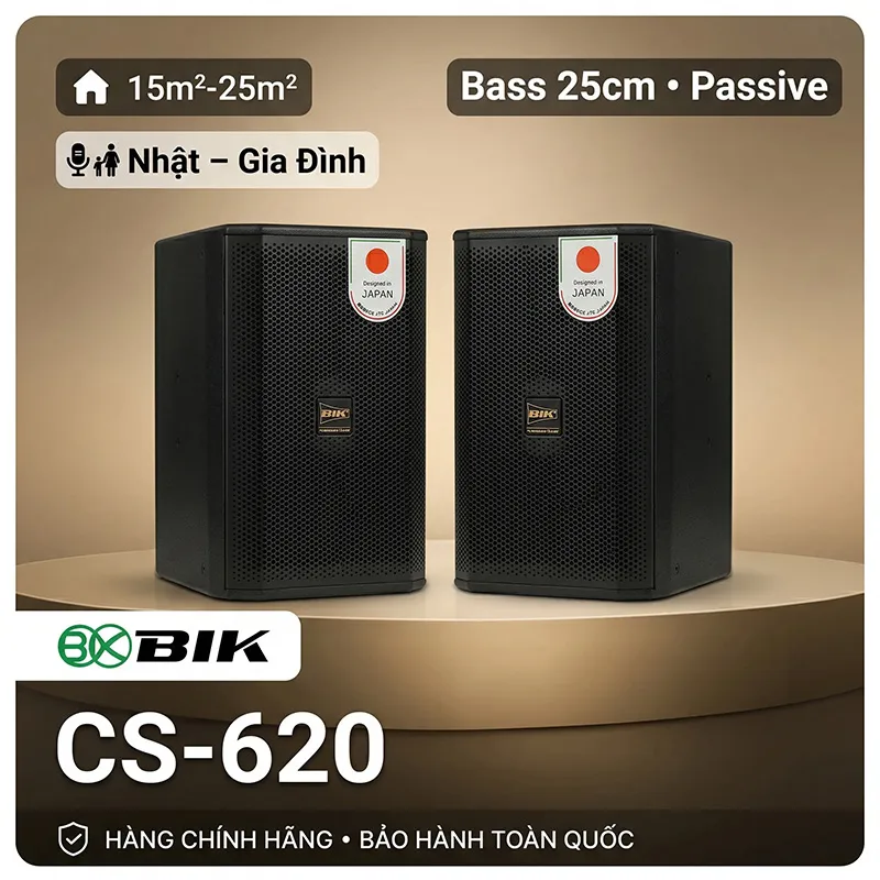 Loa karaoke Nhật BIK CS-620 (Full bass 25cm, 300W RMS)