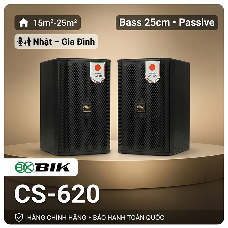 Loa karaoke Nhật BIK CS-620 (Full bass 25cm, 300W RMS) - Hình 1