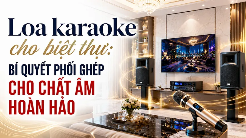 Loa karaoke cho biệt thự: Bí quyết phối ghép cho chất âm hoàn hảo