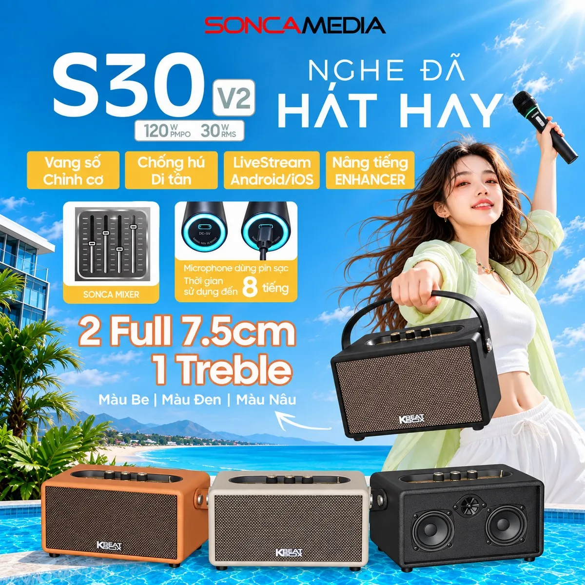 Loa xách tay Acnos S30 V2