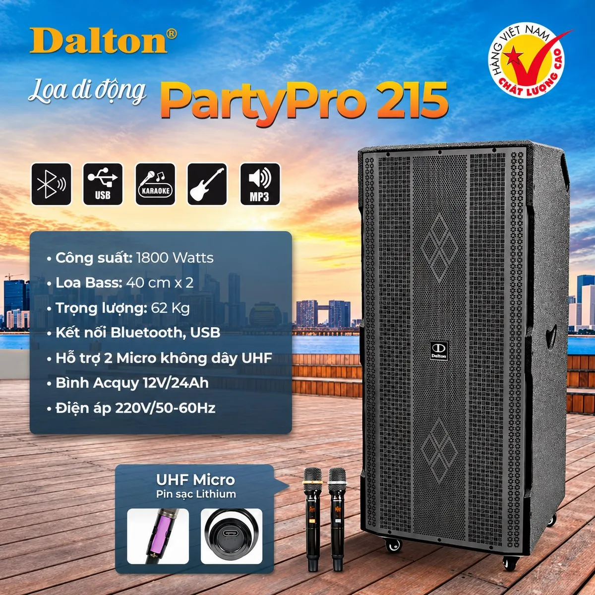 Loa kéo Dalton PartyPro 215