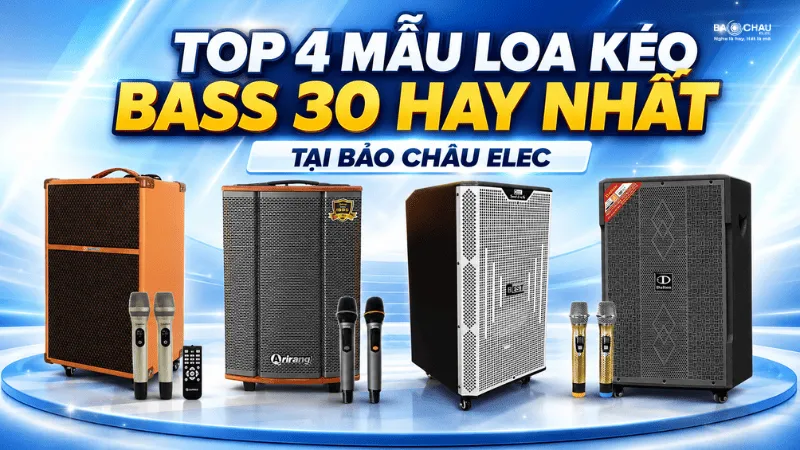 Top 4 mẫu loa kéo bass 30 hay nhất tại Bảo Châu Elec