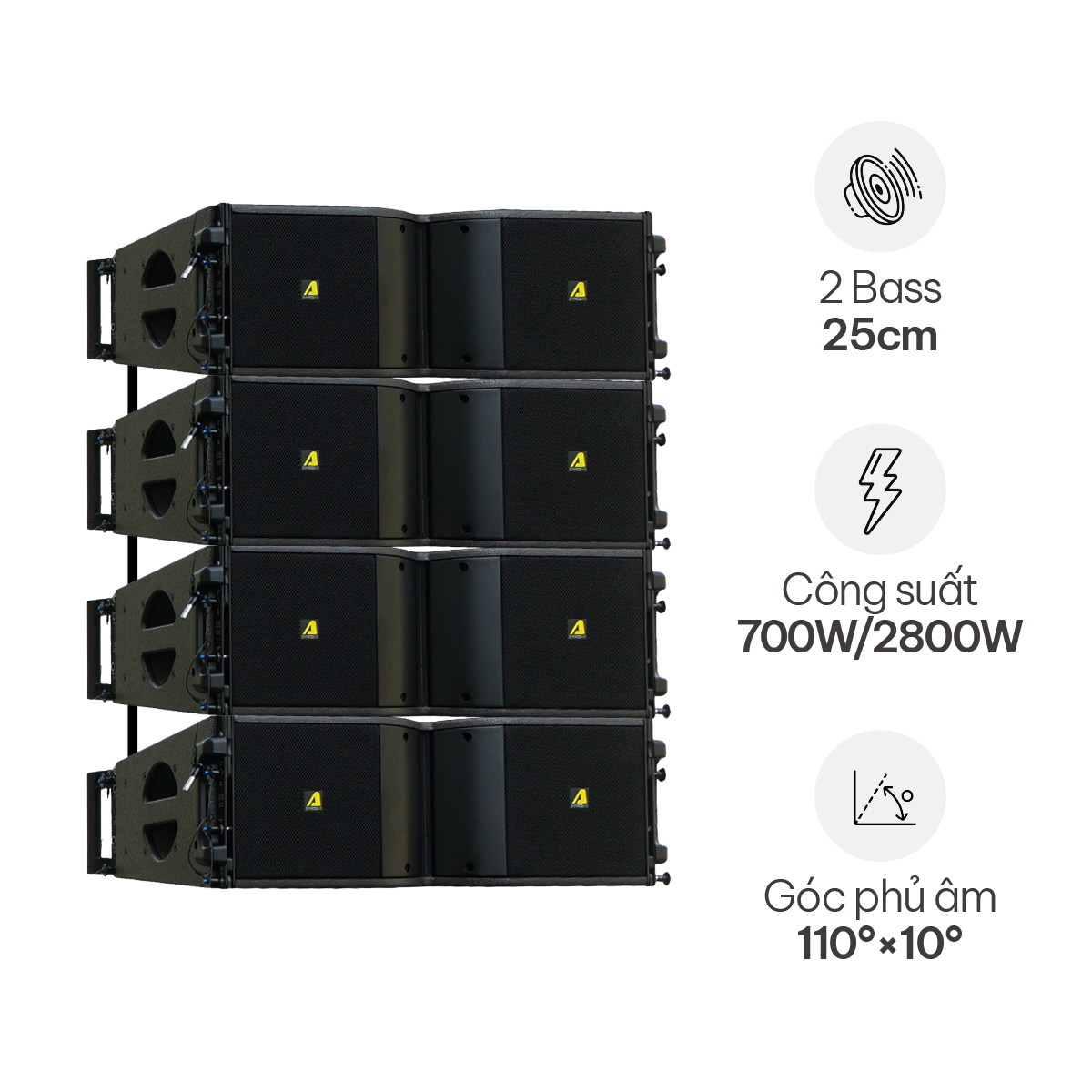 Loa Line Array Bass Đôi 20cm Actpro HQL 210