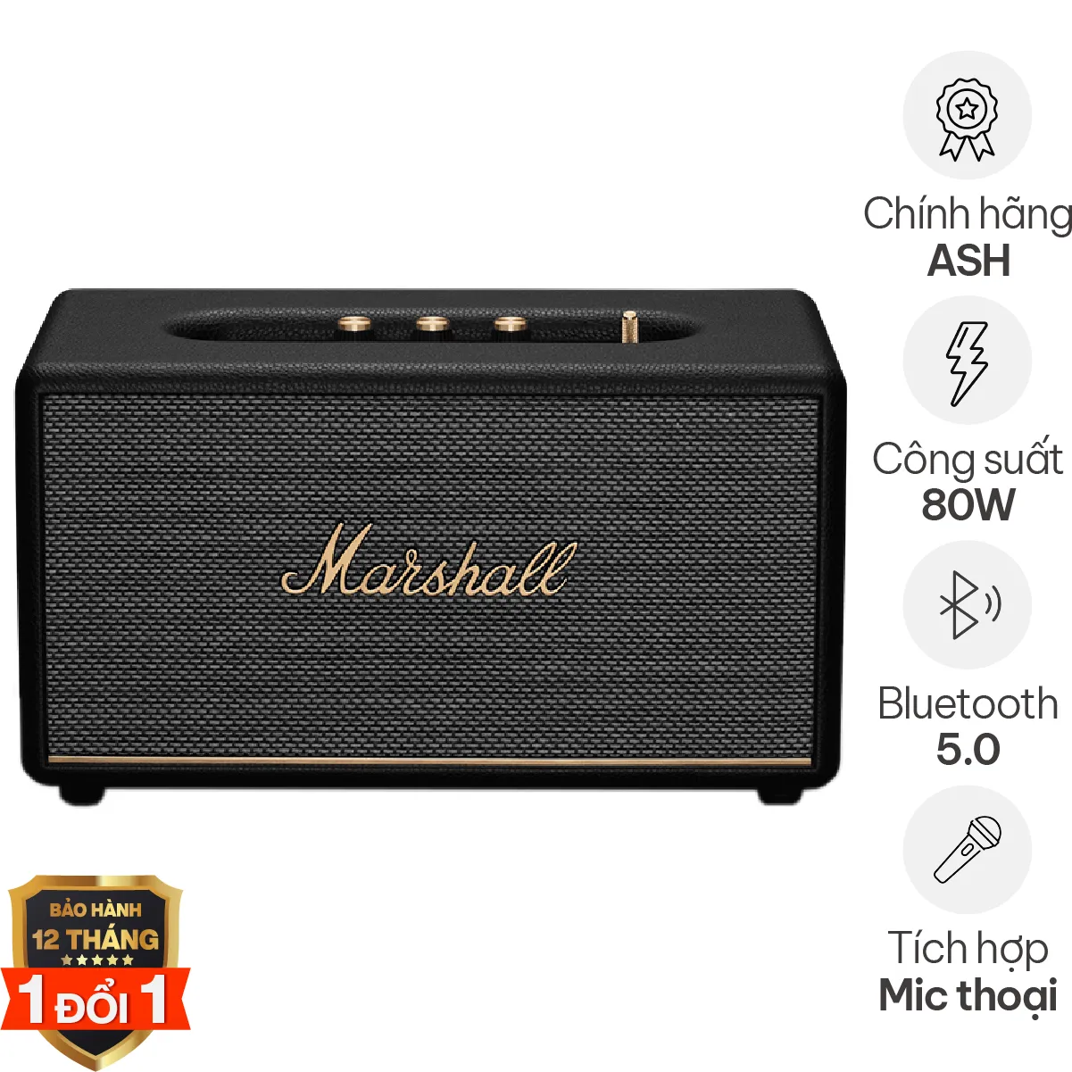 Loa Marshall Stanmore 2 (II) Chính hãng ASH (80W, Bluetooth 5.0, AUX, RCA)